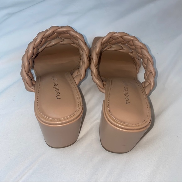 Madden Girl Tan Braided Slip On Heels 8.5 - Picture 6 of 6